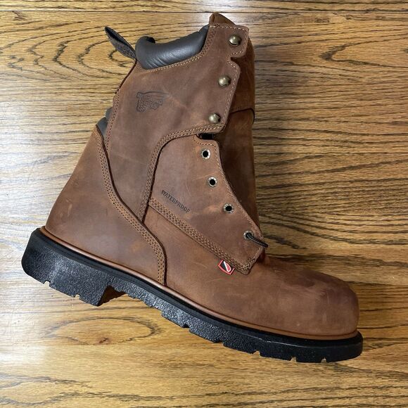 Red Wing 4200 Dynaforce Waterproof Boots (Steel Toe) Brown NEW Men’s Size 13 - Picture 1 of 7